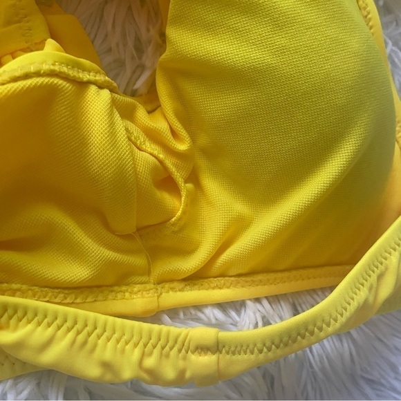 Nwt SHEKINI Twist Front Yellow Lace Up Bikini Ruched Bottoms - Picture 12 of 16
